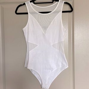 White Mesh Bodysuit